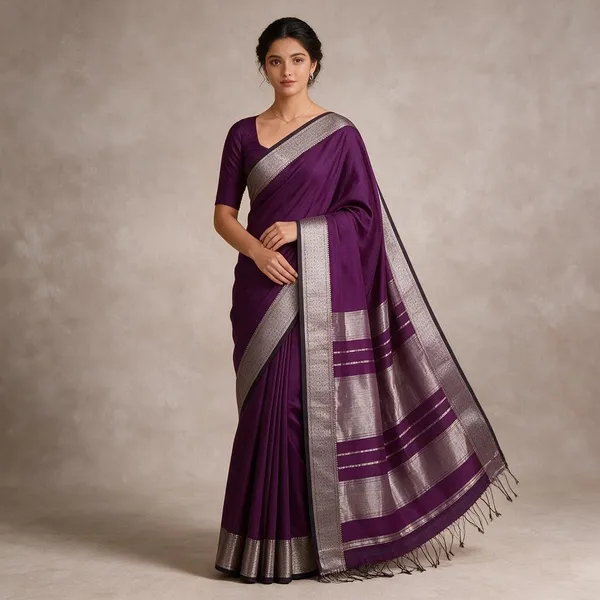 Purple_Maheshwari_Design_Cotton_Silk_Saree