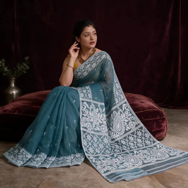 Light_Sea_Green_Premium_Quality_Dhakai_Jamdani_Saree