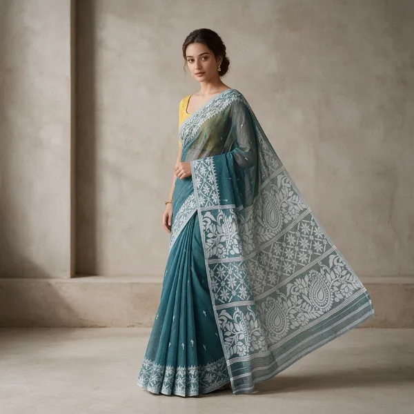 Light_Sea_Green_Premium_Quality_Dhakai_Jamdani_Saree