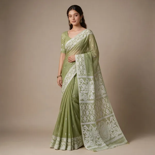 Light_Green_Premium_Quality_Dhakai_Jamdani_Saree