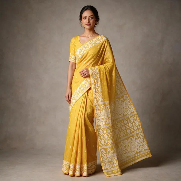 Golden_Premium_Quality_Dhakai_Jamdani_Saree