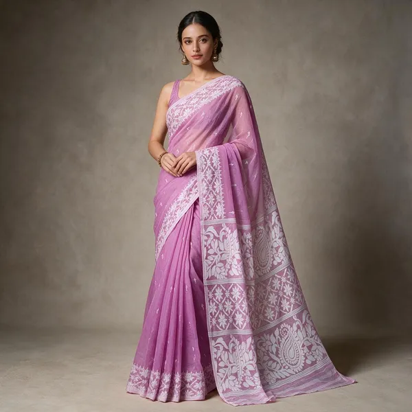 Violet_Premium_Quality_Dhakai_Jamdani_Saree