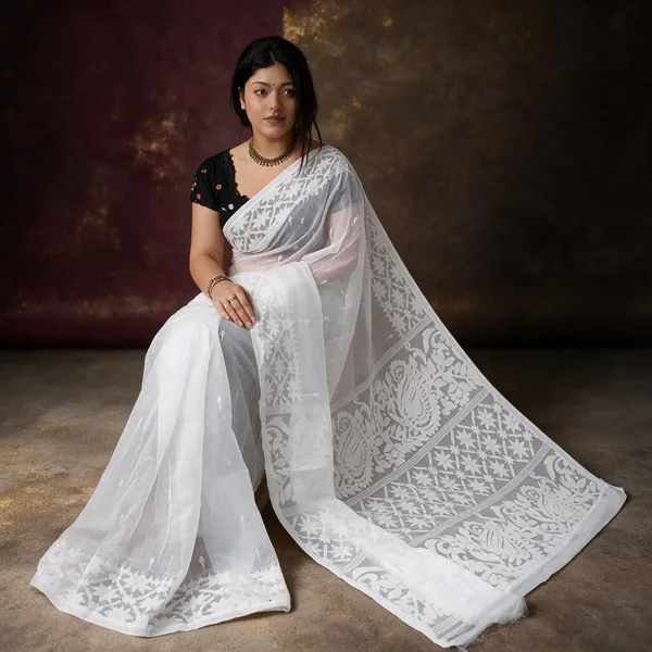White_Premium_Quality_Dhakai_Jamdani_Saree