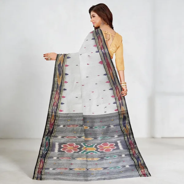 White_Woven_Tant_Pure_Cotton_Saree