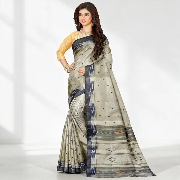Grey_Woven_Tant_Pure_Cotton_Saree