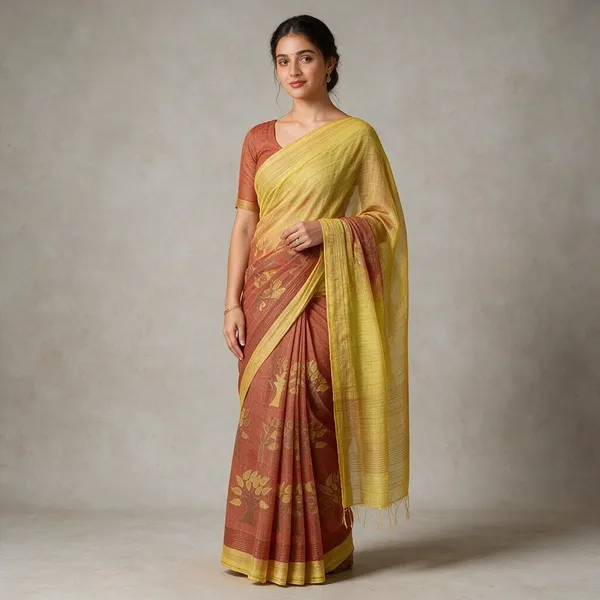 Yellow_Tree_Handloom_Zari_Work_Cotton_Silk_Saree