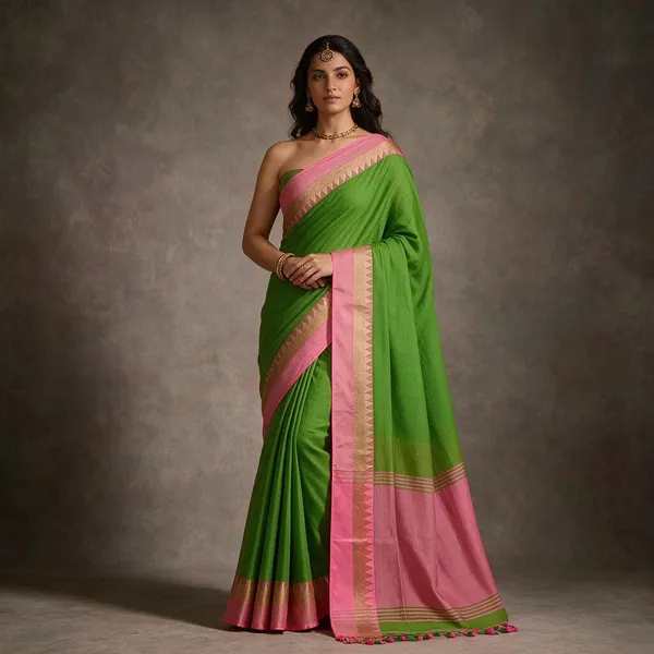 Green_New_Vomri_Handloom_Cotton_Silk_Saree