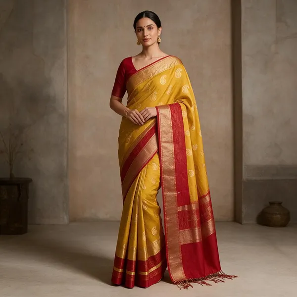 Yellow_Mango_Maheshwari_Cotton_Silk_Saree