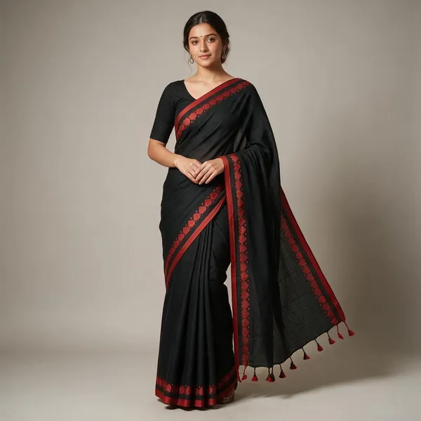 Black_Love_Khadi_Cotton_Handloom_Saree