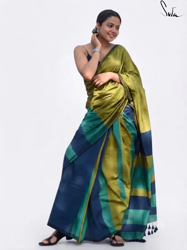 Multicolor_Cotton_Stripe_Saree_For_Women