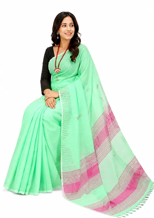 Light_Green_Cotton_Silk_Handloom_Work_Saree