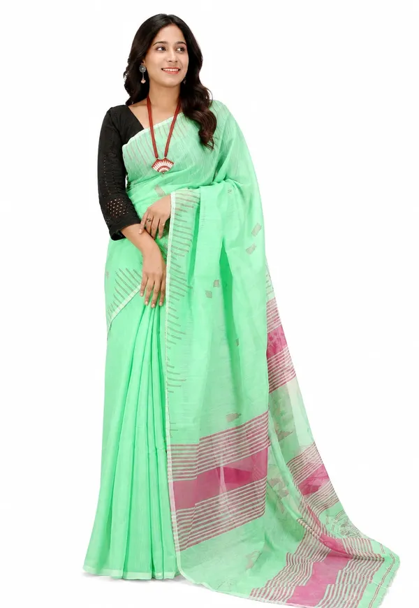 Light_Green_Cotton_Silk_Handloom_Work_Saree
