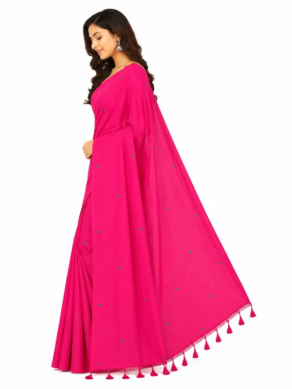 Pink_Mul_Cotton_Embroidery_Saree