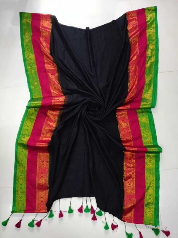 Black_Mul_Cotton_Saree_For_Women