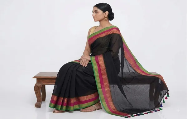 Black_Mul_Cotton_Saree_For_Women