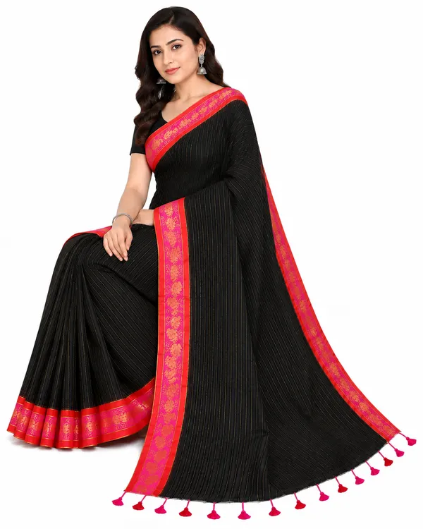 Black_Mul_Cotton_Saree_For_Women