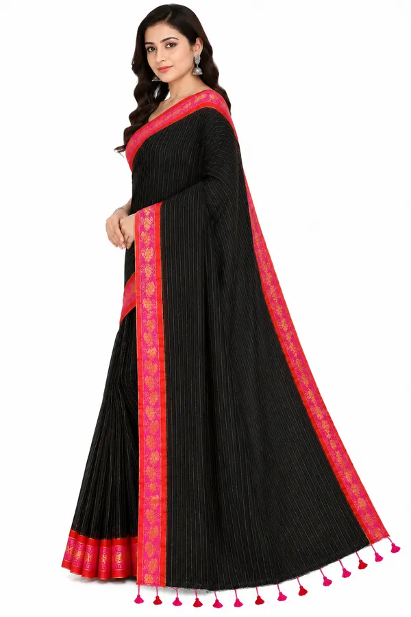 Black_Mul_Cotton_Saree_For_Women