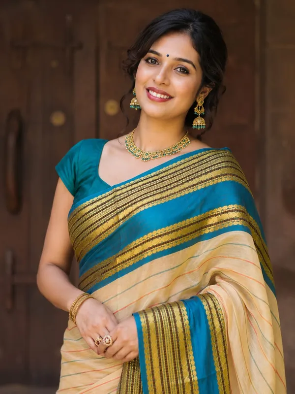 Multicolor_Jacquard_Weaving_Mul_Cotton_Saree