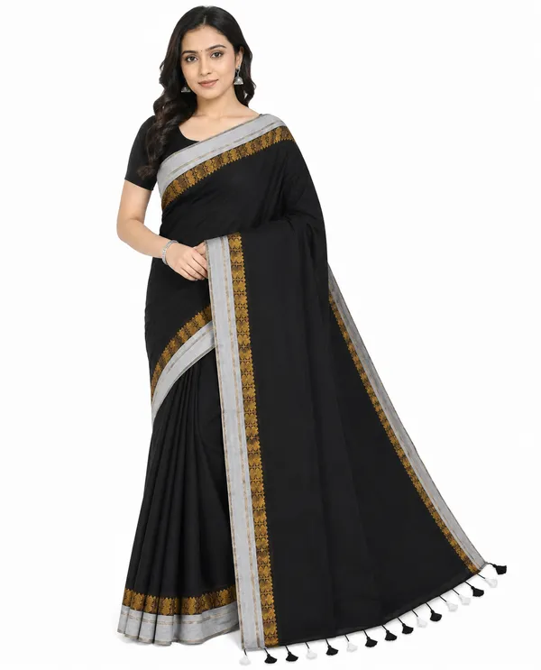 Black_Mul_Cotton_Saree_For_Women