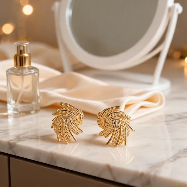 Textured_Gold_Fan_Stud_Earrings_Default_Title