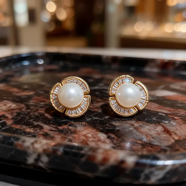 Gold_Pearl_Baguette_Crystal_Stud_Earrings_Elegant_Pearl_Jewelry_Default_Title