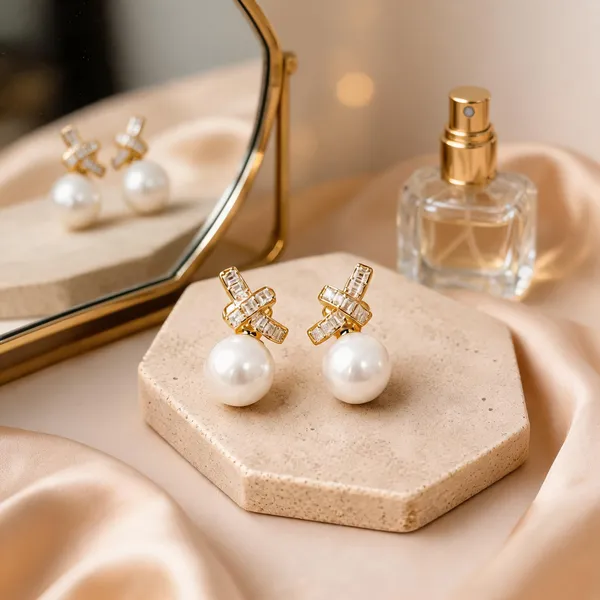 Luxe_Pearl_Bow_Crystal_Earrings_Gold_Tone_Statement_Earrings_Default_Title