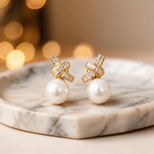 Luxe_Pearl_Bow_Crystal_Earrings_Gold_Tone_Statement_Earrings_Default_Title