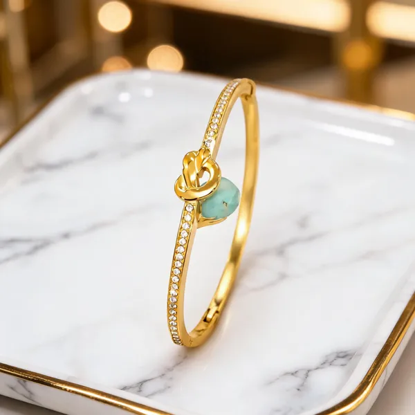 Celestia_Turquoise_Crystal_Knot_Bangle_Bracelet_Gold_Tone_Statement_Jewellery_Default_Title