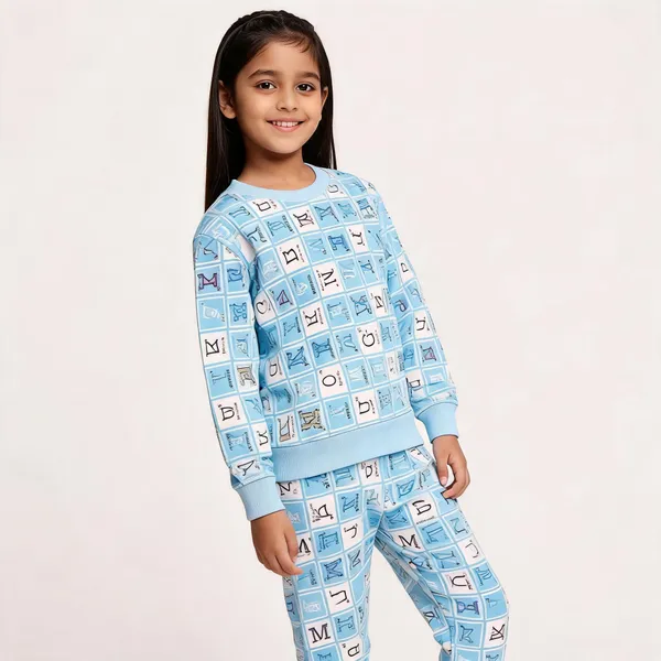 Light_Blue_Cotton_Printed_Two-Piece_Suit_For_Kids