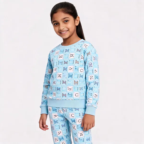 Light_Blue_Cotton_Printed_Two-Piece_Suit_For_Kids