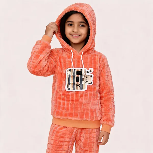 Orange_Faux_Fur_Hooded_Tracksuit_Set_For_Kids