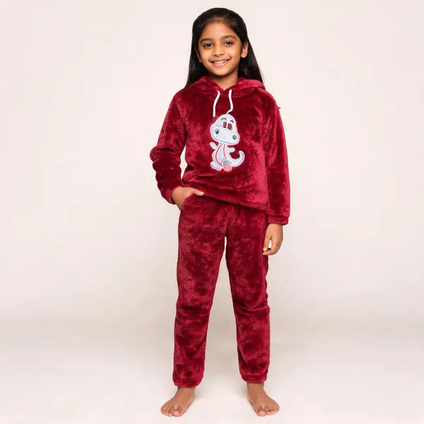 Red_Faux_Fur_Hooded_Tracksuit_Set_For_Kids