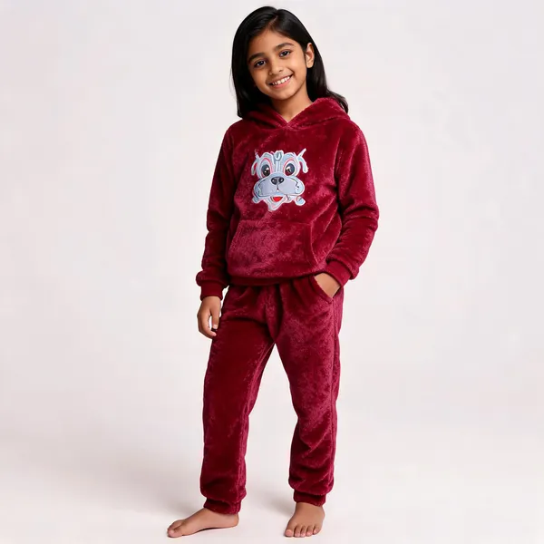 Red_Faux_Fur_Hooded_Tracksuit_Set_For_Kids
