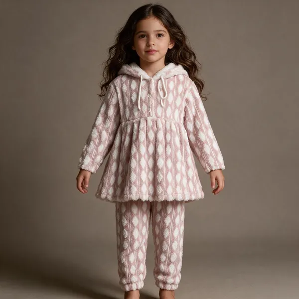 Pink_Faux_Fur_Printed_Frock_For_Kids