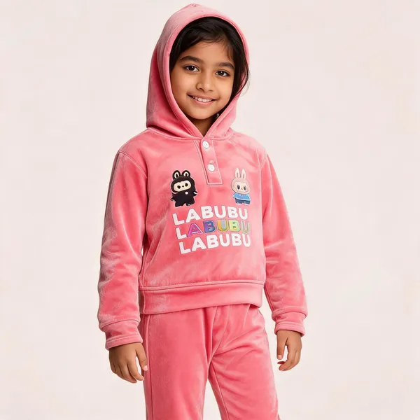 Pink_Hosiery_Hooded_Cap_Suit_For_Kids