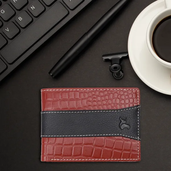 Black-Tan_Textured_Bi-Fold_Wallet_for_Men