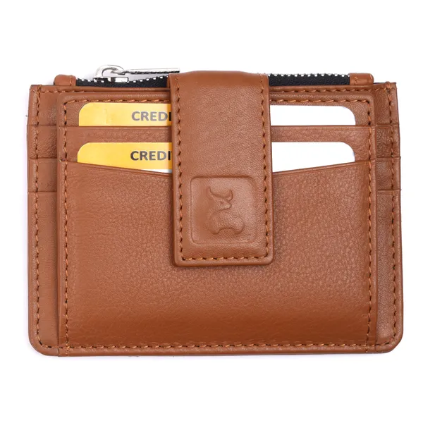 Tan_Leather_Card_Holder_Wallet_for_Unisex