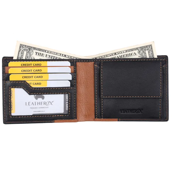 Black-Tan_Leather_Bi-Fold_Wallet_for_Men