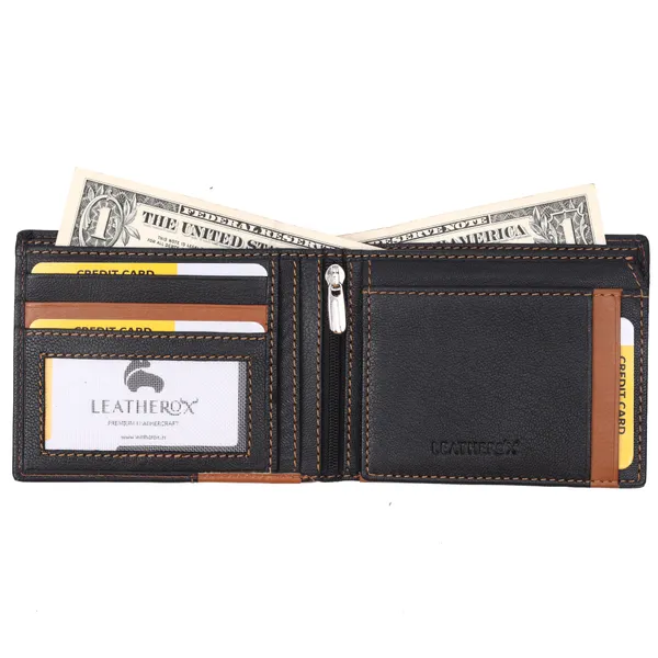 Black-Tan_Leather_Bi-Fold_Wallet_for_Men