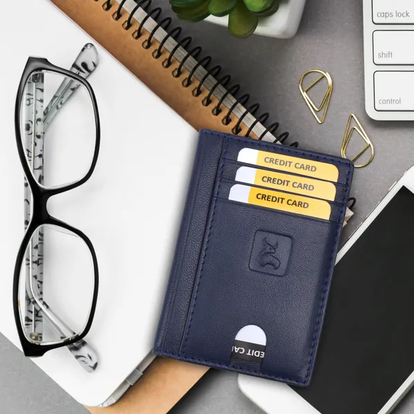 Blue_Leather_Card_Holder_Wallet_for_Unisex