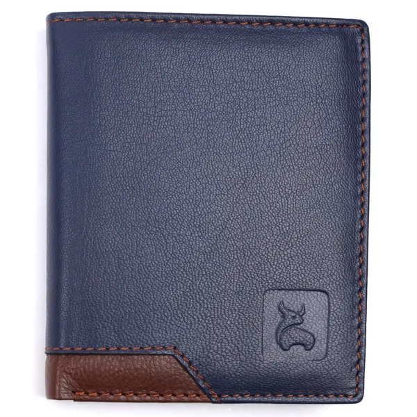 Blue-Brown_Genuine_Leather_RFID_Blocking_Bi-Fold_Wallet_For_Men