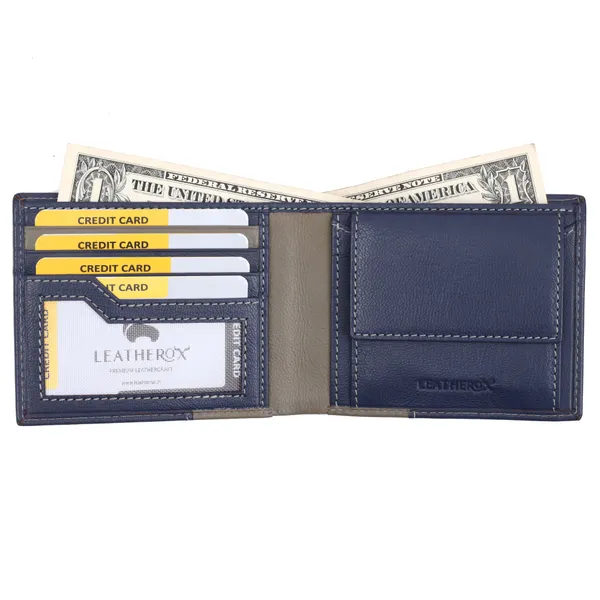 Blue-Grey_Leather_Bi-Fold_Wallet_for_Men