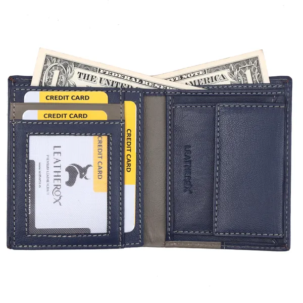 Blue-Grey_Leather_Bi-Fold_Wallet_for_Men