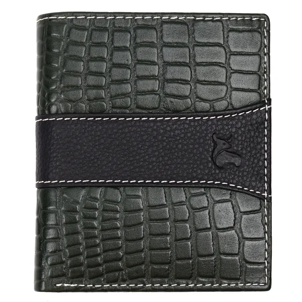 Black-Green_Leather_RFID_Bifold_Wallet_for_Men