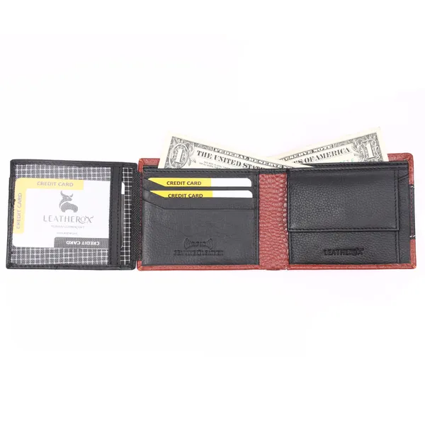 Black-Tan_Textured_Bi-Fold_Wallet_for_Men