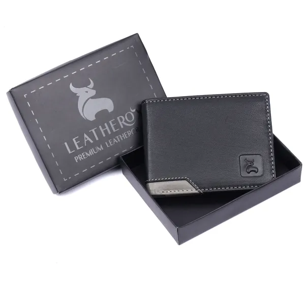 Black-Grey_Leather_Bi-Fold_Wallet_for_Men
