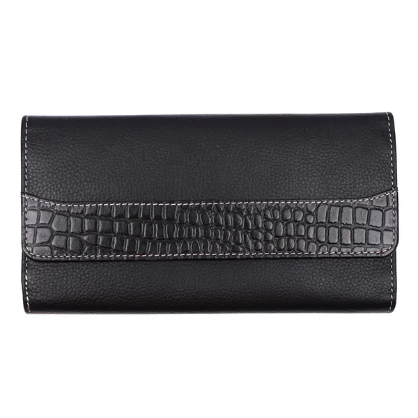 Black-Black_Leather_Zip_Clutch_Wallet_for_Women