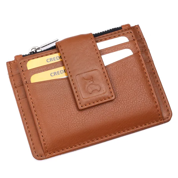 Tan_Leather_Card_Holder_Wallet_for_Unisex