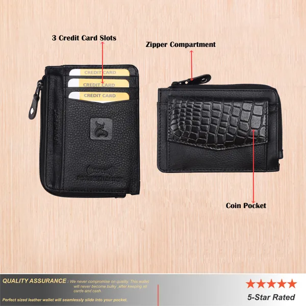 Black-Black_Leather_Zipper_Card_Holder_Wallet_for_Unisex