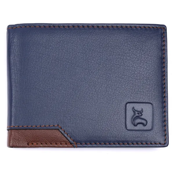 Blue-Brown_Leather_Bi-Fold_Wallet_for_Men